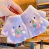 Luvas de Bebê para Outono e Inverno, Estilo Fino, Design de Coelhinho Fofo, para Meninos e Meninas, Crianças Pequenas, Luvas Meio Dedo sem Dedos, em Estoque