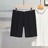 Shorts Casuais de Cor Sólida Masculino Verão Roupa Externa Solta Estilo Ocidental Tendência Coreana Estilo Britânico Hong Kong Calças Capris de Seda de Gelo