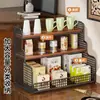 Prateleira de Armazenamento para Mesa de Escritório Armazenamento para Sala de Estar Doméstico Mesa de Centro de Mesa Prateleira de Balcão Multicamadas Prateleira para Mesa de Jantar da Cozinha Prateleira para Copos de Água
