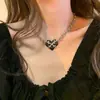 Collar de espinas de amor de celebridades de Internet, estilo hip hop, para mujer, moderno, con viento frío, dulce, fresco, temperamento frío, cadena para clavícula.