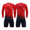 Traje de entrenamiento de competición de manga larga al por mayor, uniforme deportivo de fútbol para adultos, jersey estampado para hombre y mujer, uniforme de equipo estampado.