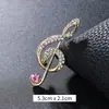 Moda Europea y Americana Broche de Lujo de Alta Gama Corsage Creativo de Nota Pin para Ropa Accesorios para Ropa Símbolos Musicales Femeninos