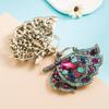 Nova Broche Borboleta Grande Europeu e Americano Transfronteiriço Retrô Cravejado com Diamantes Fivela de Toalha de Seda Moda Cristal Cravejado com Diamantes Acessórios de Corsage