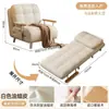 Sofá-cama sem lavagem, dobrável e conversível em cama, com cinco posições ajustáveis, feito de couro encerado a óleo, um sofá-cama multifuncional para a sala de estar, perfeito para cochilar
