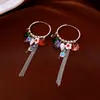 Brincos Pendentes Assimétricos de Cruz com Zircônia Europeus e Americanos, Luxo Leve, Alta Qualidade, Brincos Personalizados, Acessórios de Orelha da Moda Tendência para Mulheres