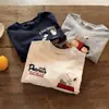 Camiseta Bebê Masculina 2026 Manga Longa Estilo Japonês, Top Versátil 100% Algodão para Meninas Pequenas, Estilo Outono