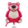 Novidades em Balão de Alumínio com Película Leve de Urso de Morango Decoração para Festa de Aniversário Infantil Bola de Ar Flutuante