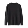 Suéter de Cashmere Puro de Alta Qualidade e Luxo Baicaierong Outono/Inverno 2026 para Homens, Suéter de Tricô Pulôver com Gola Redonda