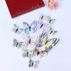 Imán de mariposa de doble capa de PVC transfronterizo, decoración de pared para diseño de fiesta de mariposas, pegatinas de pared de mariposa 3D