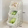 Nuevo Estante de Almacenamiento de Cesta de Verduras para Encimera Escritorio Estante de Verduras Multicapa Pequeño Almacenamiento de Verduras Cocina Cesta de Almacenamiento de Jengibre Cebolla Verduras