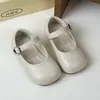 Zapatos Infantiles de Primavera Estilo Campestre Francés Retro, Zapatos de Cuero para Niños Pequeños, Zapatos de Princesa para Niñas, Zapatos Planos Bajos para Bebés