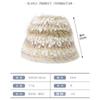 Nuevo sombrero de pescador de felpa a rayas de colores a juego para mujer, cálido, de otoño e invierno, estilo coreano, combina con todo, pequeño gorro de pescador de punto que deja ver la cara.