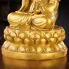 Estatua de Buda para el Hogar Latón Guanyin Bodhisattva Sentado sobre Loto Estatua de Guanyin Estatua de los Tres Santos Metal de Cobre Artesanía al por Mayor