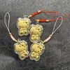 Amuleto de Teléfono de Hello Kitty de la Suerte Llavero Dorado de Hello Kitty Dibujo Animado Colgante para Mochila Regalo de Promoción de Vendedor Ambulante