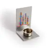 Porta Velas Redondo Pequeno Personalizado Criativo Artístico Sonhador para Lembrança de Campus com Metal Translúcido para Velas Coloridas Culturais e Criativas