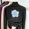 Camada Base Térmica de Lã Quente Infantil Estilo Outono/Inverno 2026 Meninas Gola Semi-Alta Manga Longa Amiga da Pele Top Interno Franzido