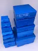 Caja de Empaque Anillo Calibrador de Plástico Cuadrado Tapa abatible Azul Calibrador Caja de Empaque de Plástico