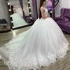 Vestido de Novia Europeo y Americano Comercio Exterior 2026 Nuevo Verano Aplique de Encaje Blanco Vestido de Baile con Cordones para Mujer Vestido de Novia con Cola Larga