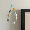 Corrente de Celular Original Feita à Mão com Concha e Estrela Corrente Caseira com Contas Lanyard Ins Pingente de Câmera Ccd Fofo Pingente