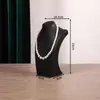 Bian Ya Nuevo Tipo H Maniquí de Cuero Negro Soporte para Joyería Perchero para Colgar Collares de Perlas Estante de Exhibición Antiguo