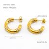 Nuevos pendientes transfronterizos de acero inoxidable de 18 quilates, estilo europeo y americano, pendientes redondos de tendencia de estilo europeo y americano con temperamento de diamante.