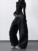 2025 Nuevo Diseño Otoño Nicho Cintura Elástica Cordón Pantalones Cargo Casuales Retro Americano