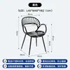 Cadeira de Lazer com Encosto de Designer, Cadeira de Plástico Vintage para Uso Doméstico, Empilhável, Adequada para Apartamentos Pequenos, Pode Ser Pendurada em uma Mesa, Cadeira de Sala de Jantar
