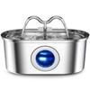 Dispensador de Agua para Mascotas de Acero Inoxidable Alimentador Inteligente de Agua Led para Gatos y Perros Purificación de Agua de Doble Capa Plato para Beber Tazón de Agua