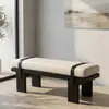Banco de Madera Maciza Nórdico, Banco al Pie de Cama Estilo Diseñador, Banco para Cambiar Zapatos en la Entrada, Banco Artístico, Banco Largo para Vestíbulo