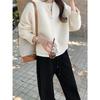 Jaqueta Cardigan de Tricô Suave e Ceroso para Mulheres 2025 Outono e Inverno Novo Estilo Estilo Pequeno Elegante Outer Curto com Zíper