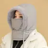 Gorro de Invierno Lei Feng para Hombres y Mujeres, Ciclismo al Aire Libre, Vehículo Eléctrico, Gorro de Algodón Resistente al Frío y al Viento con Forro Polar Engrosado para Esquí en el Noreste
