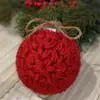 Nuevo adorno de bola de Navidad europea y americana de Amazon transfronterizo, adornos para fiesta navideña, colgante de decoración para árbol de Navidad tejido a mano
