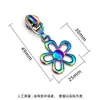 Puxador de zíper iridescente personalizado transfronteiriço, zíper de PVC à prova d'água arco-íris, zíper de bolsa transparente, zíper especial para bagagem