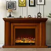 Chimenea Decorativa Estilo Americano de 1.5m Gabinete Repisa Estilo Europeo Núcleo de Chimenea Electrónica Fuego Simulado Personalización del Hogar