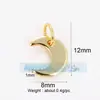 M18 L26 K07 Accesorios para joyería DIY colgante de cobre puro colgante pequeño luna triángulo corazón de melocotón redondo marca