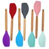 Juego de Utensilios de Cocina de Silicona con Mango de Madera Juego de 12 Piezas Madera de Haya Utensilios de Cocina para Cocinar Batidor de Huevos Cubo de Almacenamiento Sartén Antiadherente de Silicona