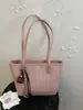 Bolsa de ombro casual com padrão de losango e blocos de cor, bolsa de ombro grande estilo coreano para o dia a dia, bolsa de ombro tote simples e elegante