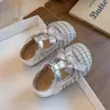 Sapatos de Princesa Mary Jane Vazados de Tricô para Meninas 2026 Primavera/Verão Novos Fechados com Laço para Bebês