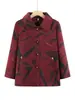 Casaco de Lapela de Outono para Mulheres de Meia-Idade e Idosas, Blusa Elegante Solta Emagrecedora para Mães, Roupa Confortável para Senhoras Idosas