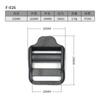 Accesorios Bolsa de Plástico Hebilla Ajustable Hebilla Doble de Cuatro Pasadores Hebilla de Correa Hebilla de Escalera Ajustable para Bolsa Hebilla de Plástico