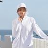 Roupas de proteção solar de seda gelada atacado de uma peça para homens e mulheres chapéu grande removível anti-UV roupas de pesca roupas de proteção solar roupas respiráveis