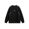 Diseño de cremallera metálica, top moderno y versátil, elegante y genial, perfecto para otoño, estilo casual y de alta costura, sudadera de manga larga para hombre, tela pesada americana