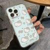 Verde Menta Hello Kitty Adecuado para Apple 16/15 Plus Casual Suave Funda para Teléfono Iphone14/13Pro