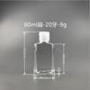 Botella de desinfectante de manos al por mayor al contado, transparente, de 60 ml, con gel desinfectante de alcohol, portátil, de plástico PET, plana