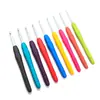 Ganchillo de Mango Suave Sólido de Tpr Colorido Grande y Pequeño de Aluminio Lana Ganchillo DIY Herramienta para Tejer a Mano Mango Antideslizante Ganchillo