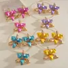 Gargantilla de metal con flor de gota de aceite estilo europeo y americano, collar de clavícula de pétalos único y exagerado, joyería de alta gama estilo vacacional transfronterizo