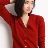 Top de manga larga con cuello en V, chaqueta tipo chal pequeño, tejido de punto fino para primavera y otoño al por mayor, suéter para mujer, cárdigan corto, estilo nuevo