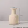 Jarrón pequeño de cerámica sin esmaltar minimalista con contraste de color macarrón, recipiente para flores para mesa de sala de estar, jarrón para arreglo de flores secas, adorno decorativo