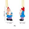 Regalos colgantes navideños transfronterizos: enanos europeos y americanos, artesanía de resina para colgar en la pared, decoraciones para el hogar.