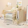 Caja organizadora de cosméticos, un estante de almacenamiento de escritorio elegante y lujoso, un estante de almacenamiento de gran capacidad y multicapa para productos de cuidado de la piel, perfecto para un tocador